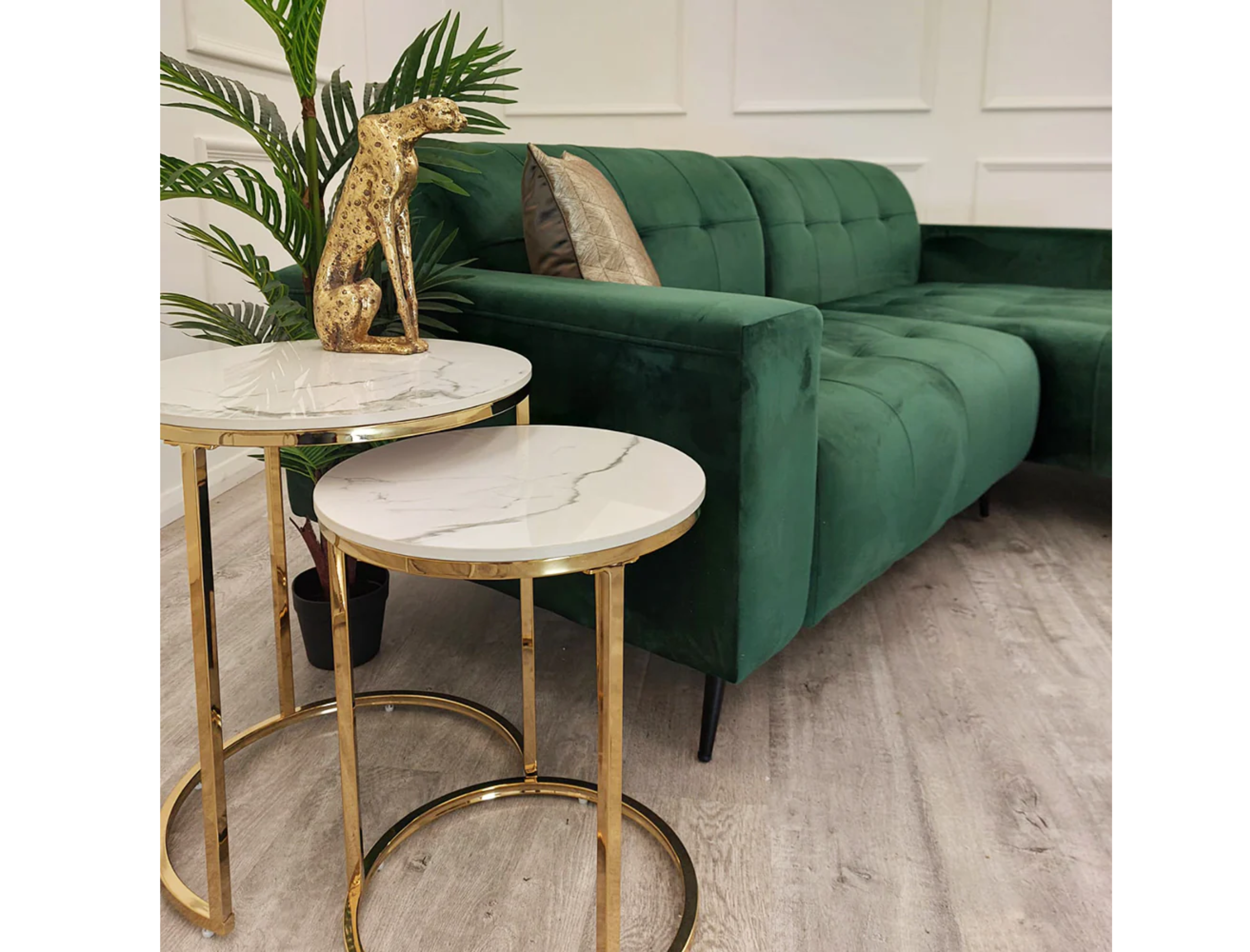 Round Gold Nest Tall Coffee Table