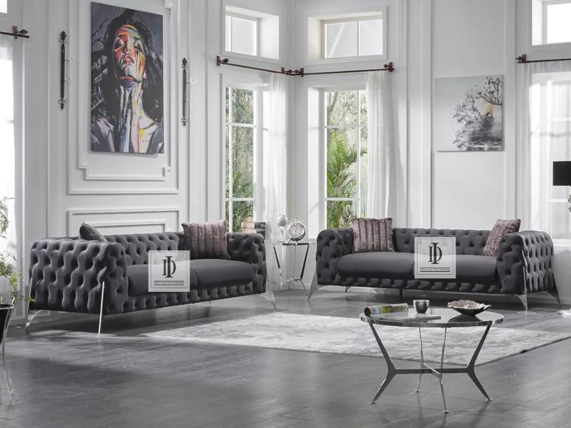 Modern Marseille 3 2 Seater Chesterfield Sofa