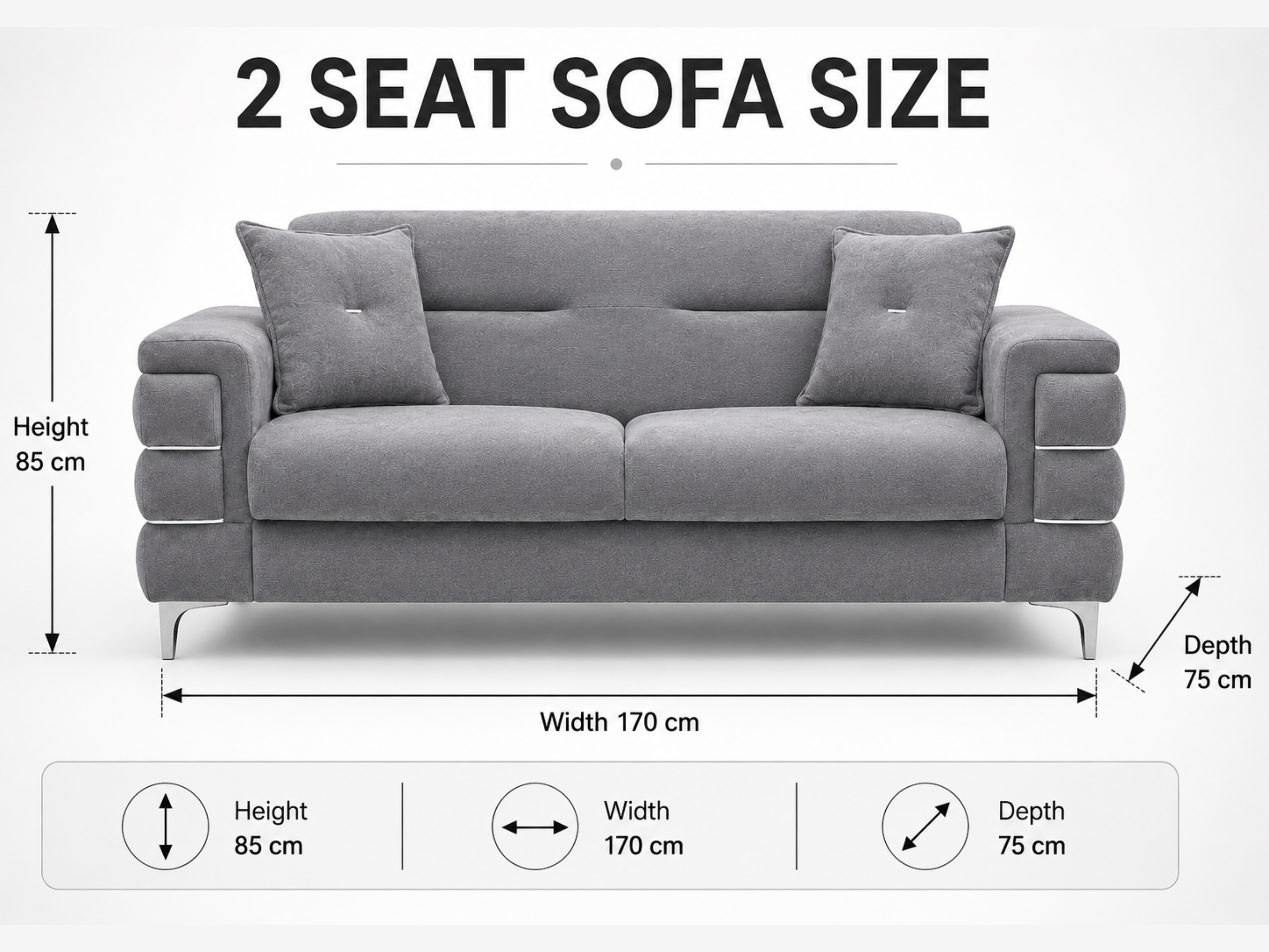 Grey Plush Velvet 3 Seater and 2 Seater Sofa Set – Modern Living Room Sofas UK