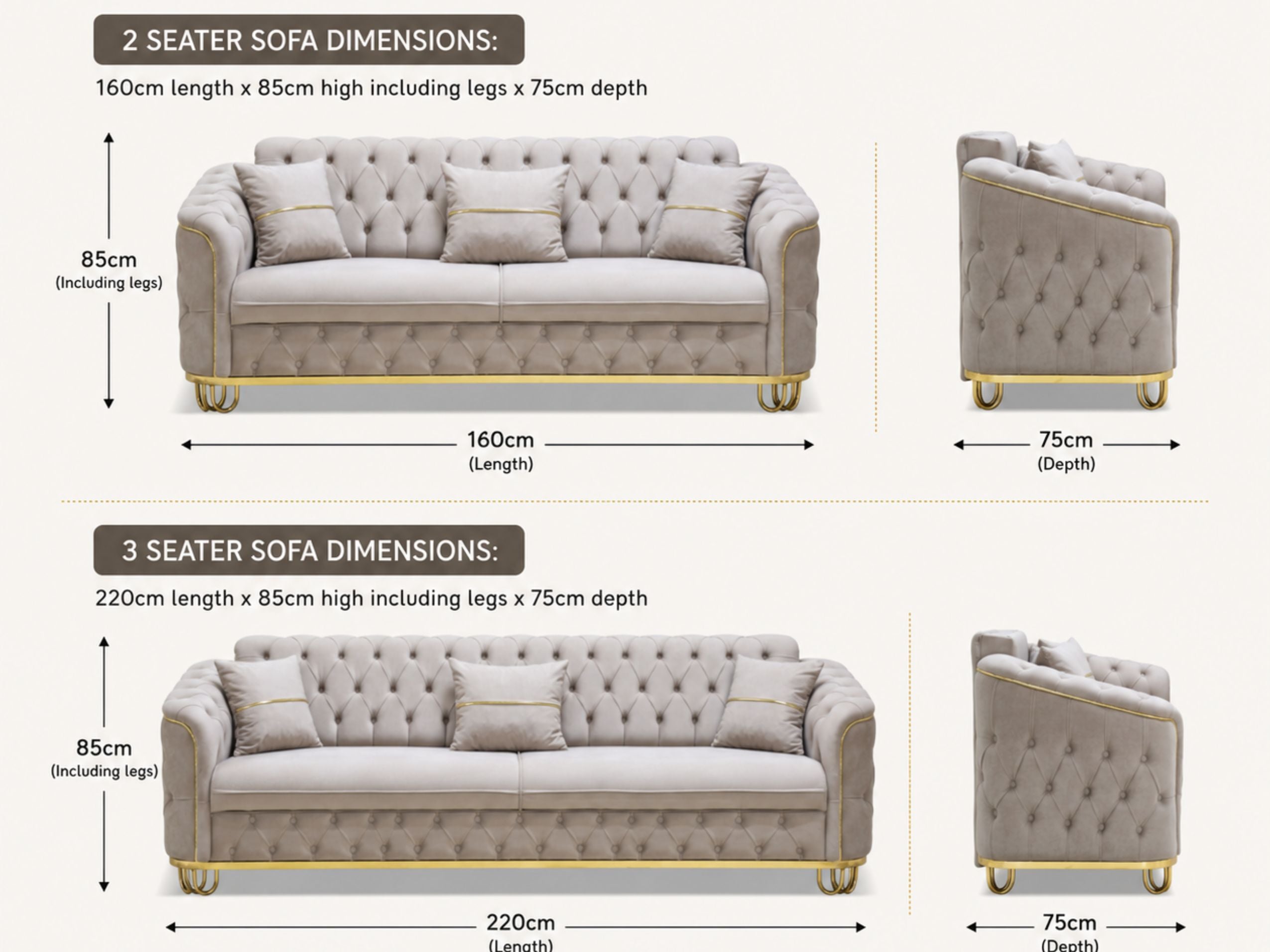 Almira sofa - Beige