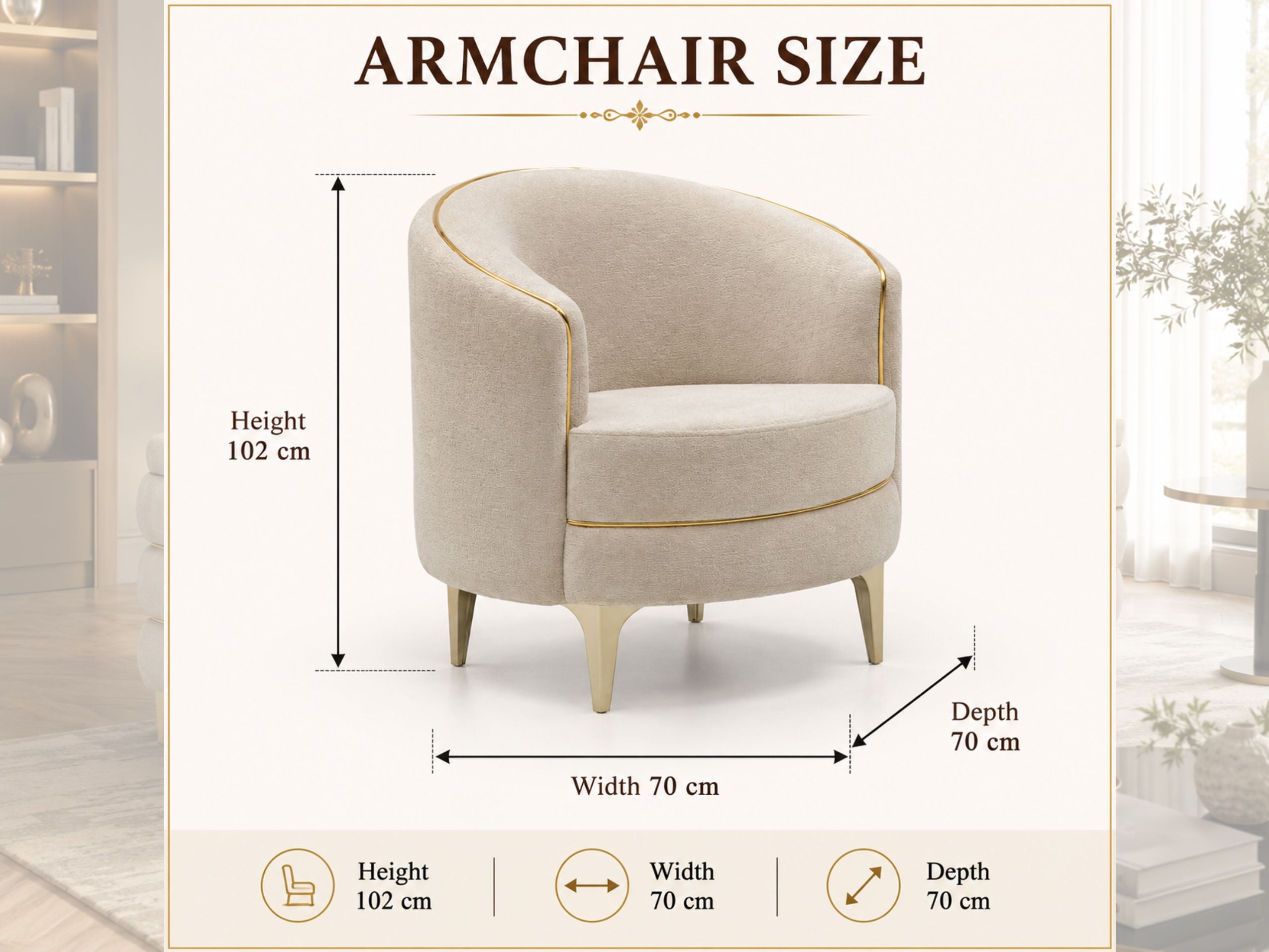 Bella – 3 Seater and 2 Seater with Armchair Handmade Sofa Set , Plush Velvet, Beige