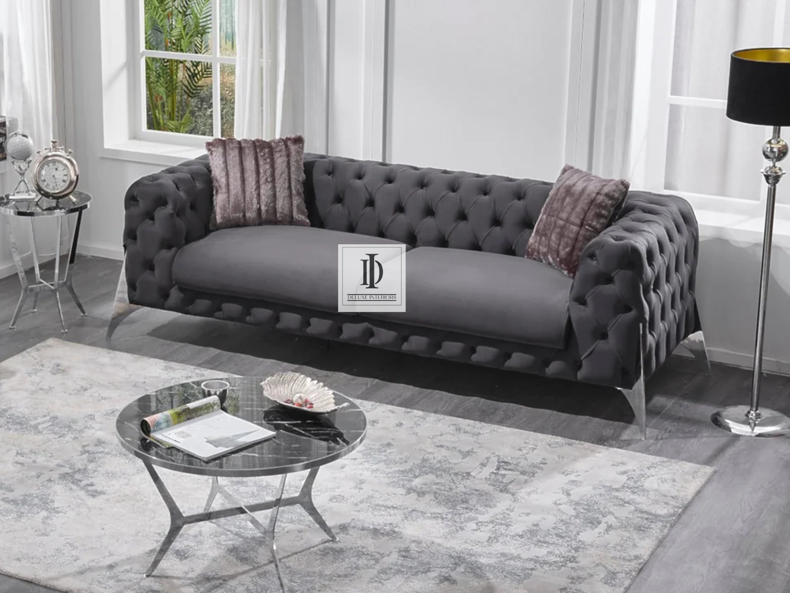 Modern Marseille 3+2 Seater Chesterfield Sofa