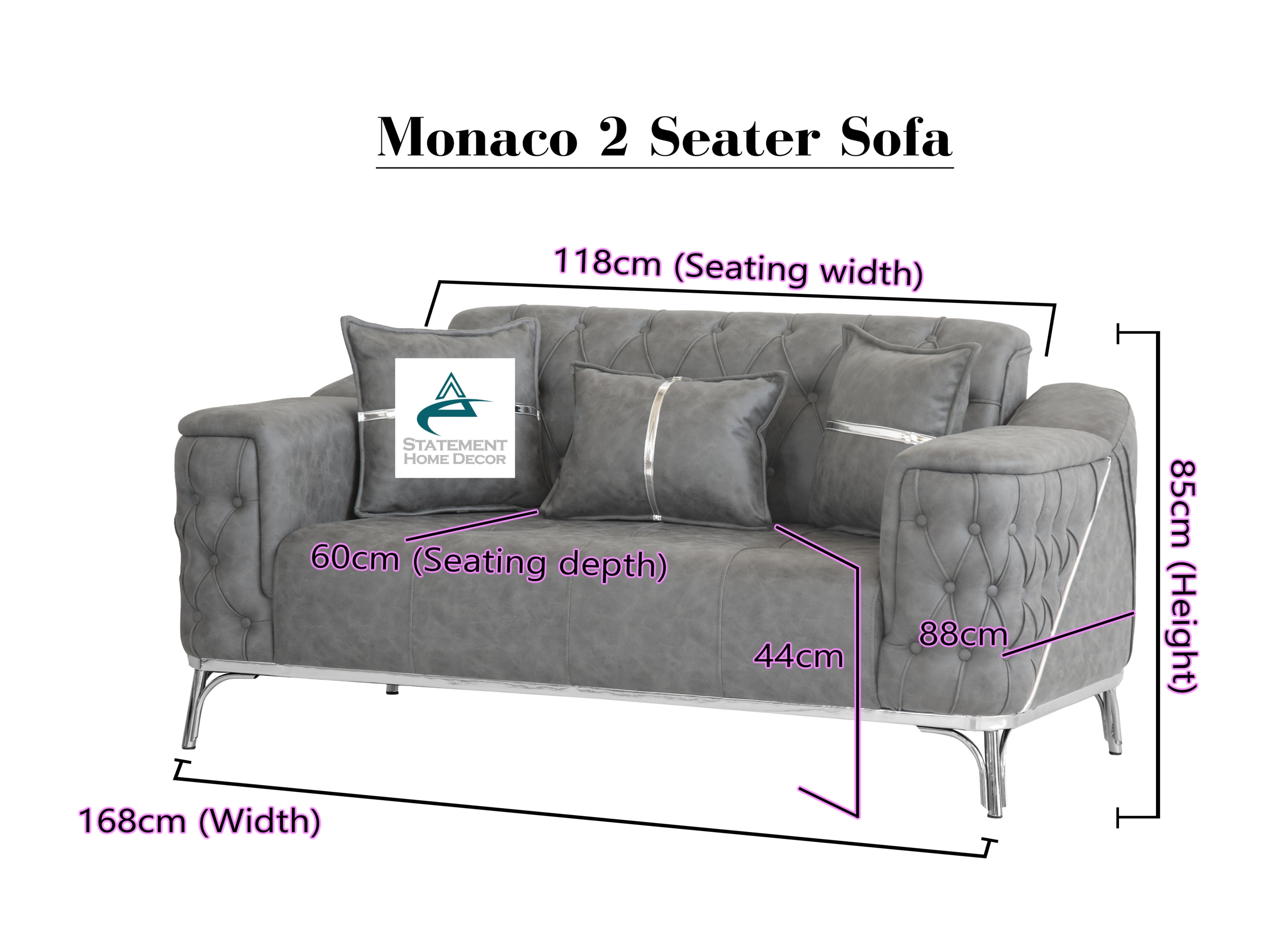 Monoco Sofa-Grey