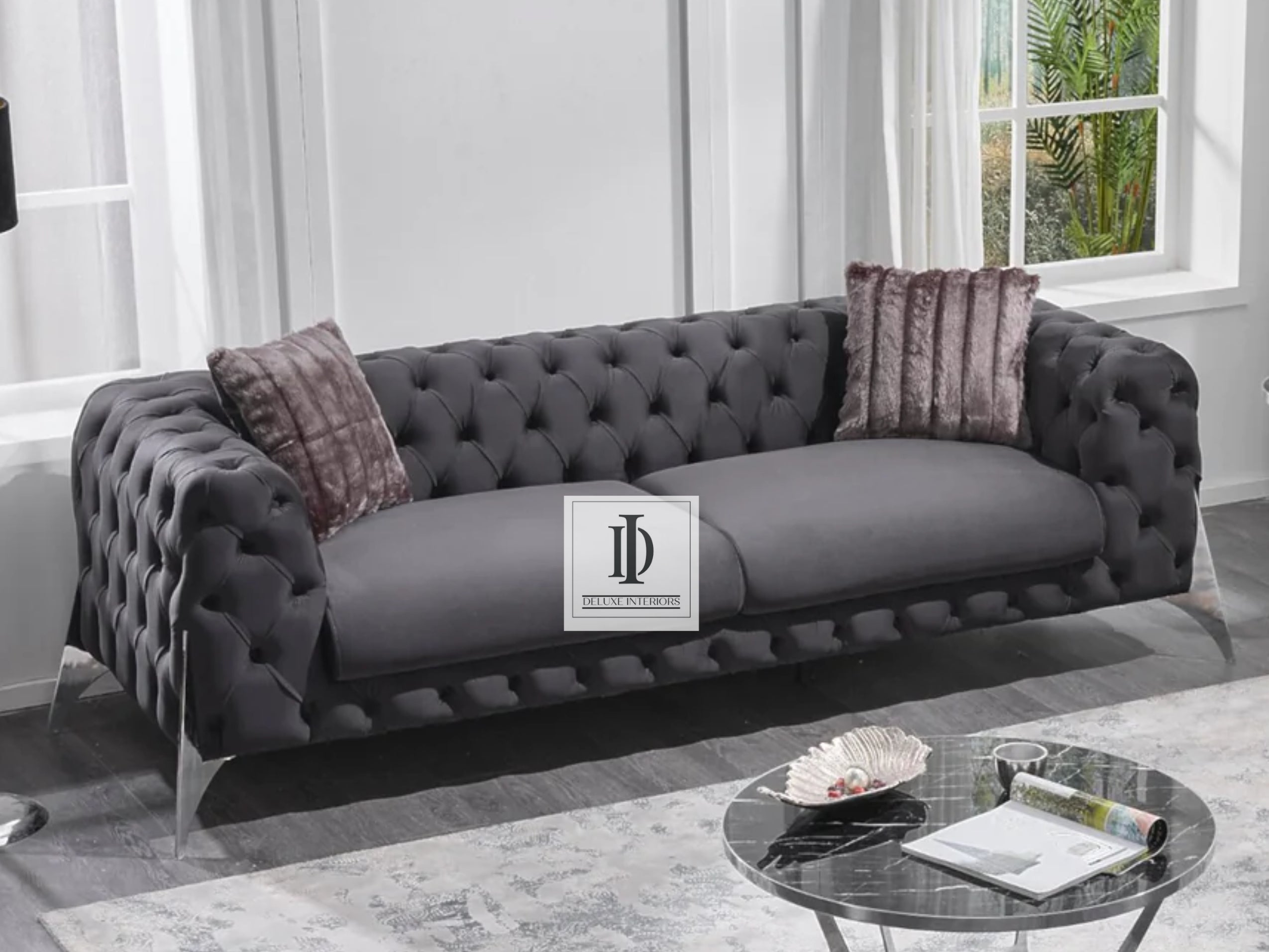 Modern Marseille 3+2 Seater Chesterfield Sofa