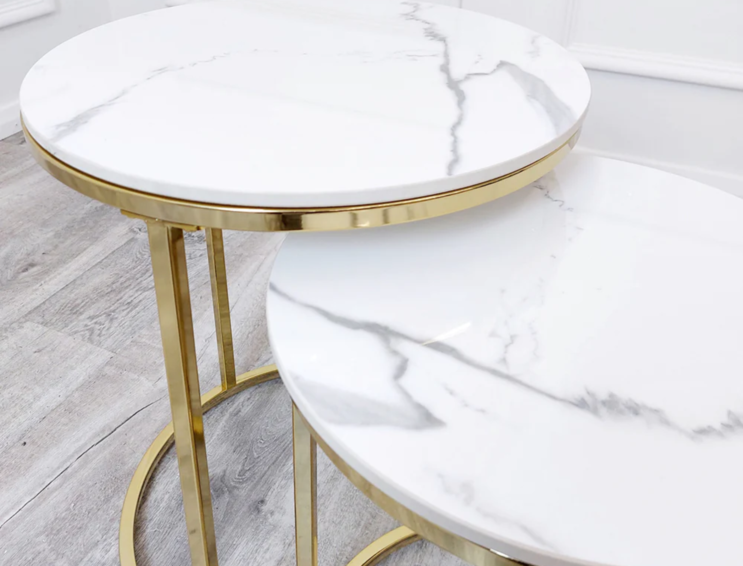 Round Gold Nest Tall Coffee Table