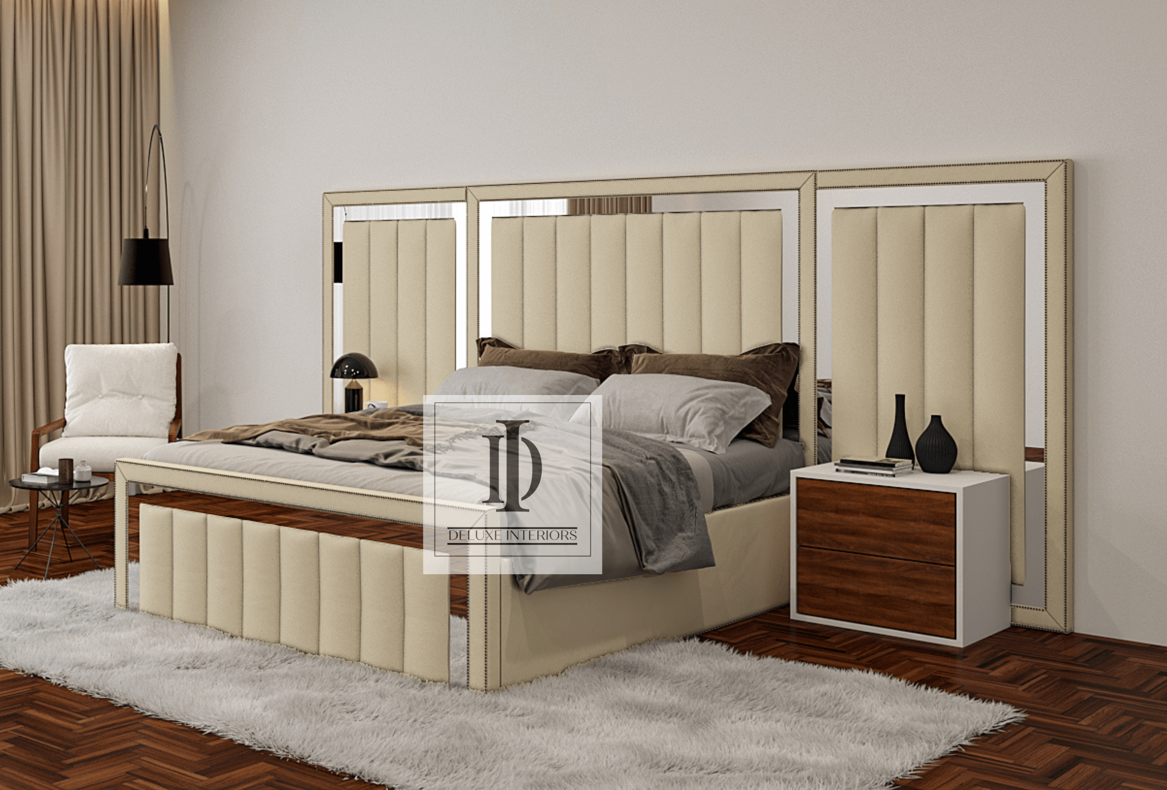 King size mirror online headboard