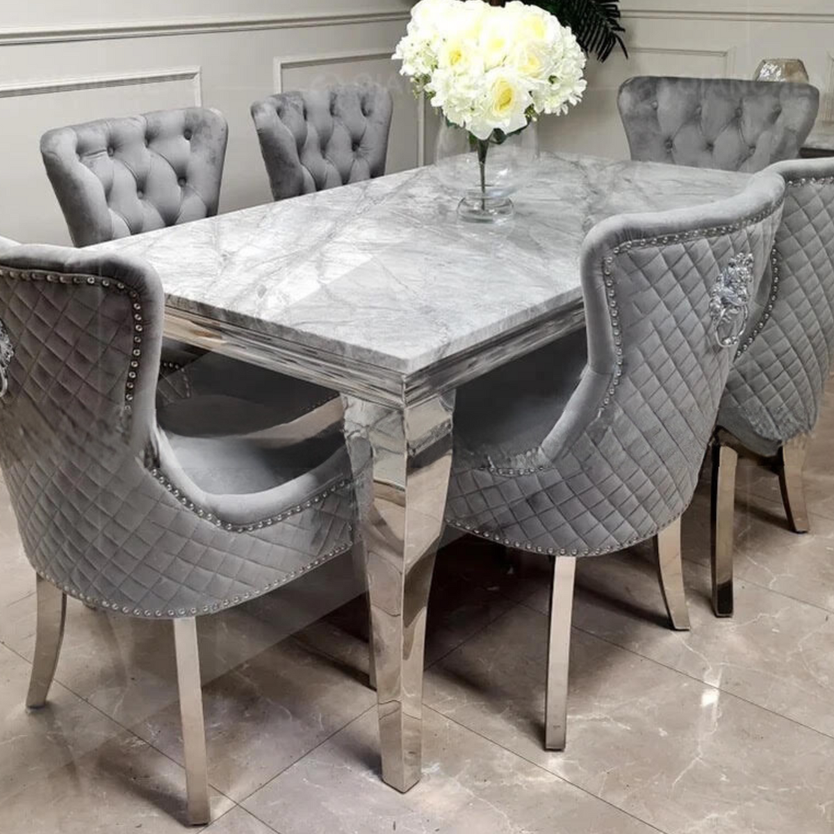Dining table with clearance 6 chairs set